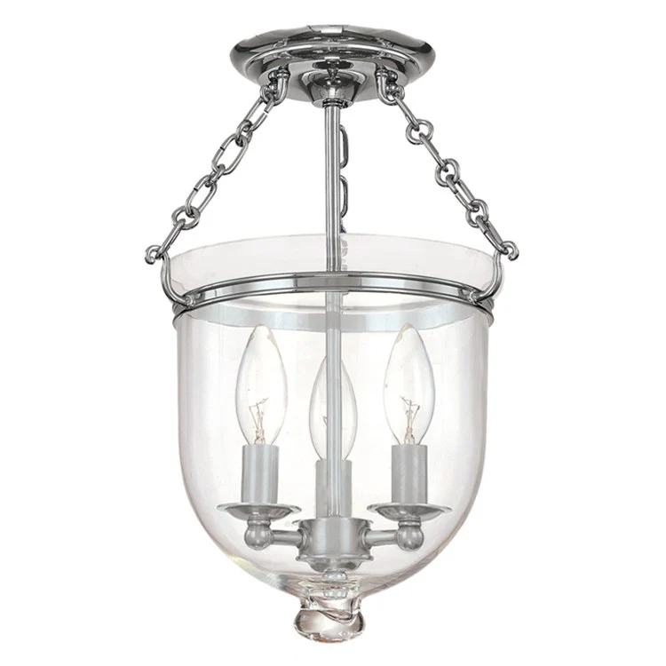 Hampton Three-Light Semi-Flush Mount Ceiling Fixture - Frankwebs