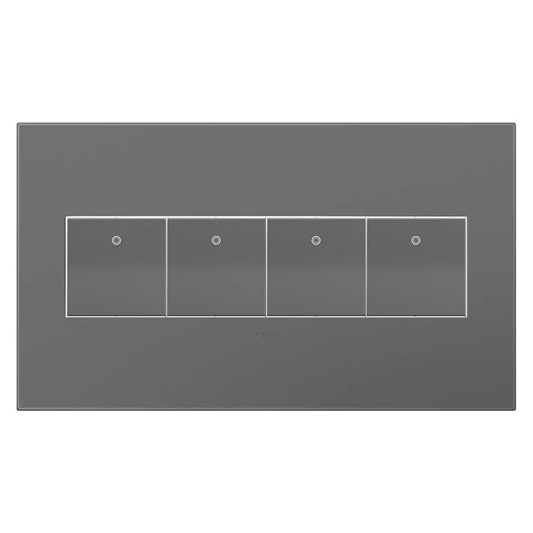 Wall Plate adorne 4 Gang Magnesium 8.88 x 5.13 Inch for adorne Switches/Dimmers and Outlets - Frankwebs