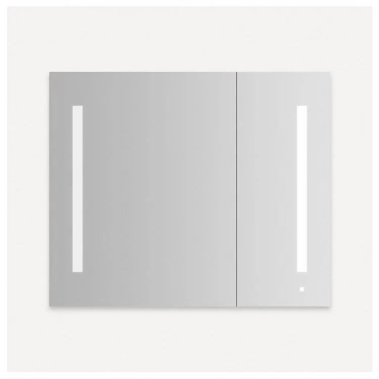 Medicine Cabinet AiO 36W x 30H x 4D Inch 2 Doors Mirror Flat Top Aluminum Yes Left Hand Side Recessed/Surface Cool White LUM Lighting 4000 Kelvin - Frankwebs