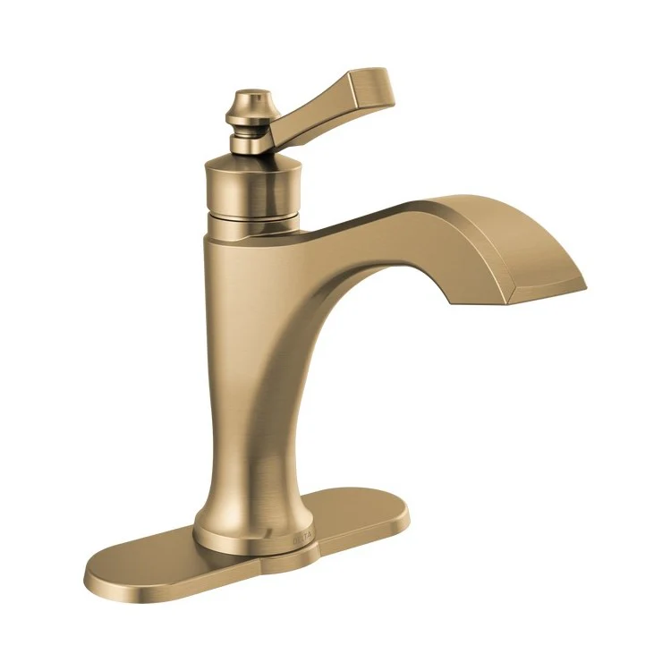 Lavatory Faucet Dorval 4 Inch Spread 1 Lever ADA WaterSense Brilliance Champagne Bronze 1.2 Gallons per Minute Metal Pop-Up - Frankwebs