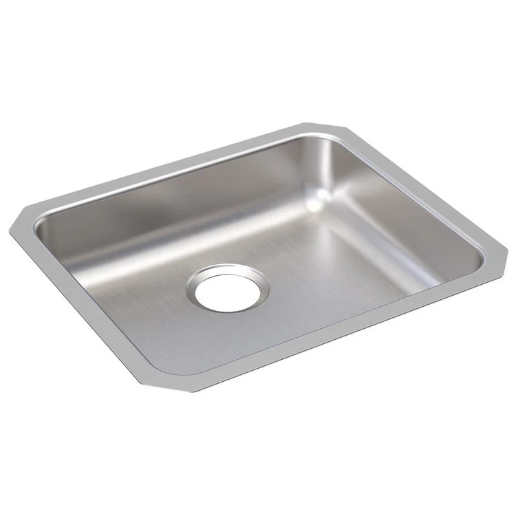 Kitchen Sink Lustertone Classic 21.5 x 18.5 Inch Single Bowl ADA Lustertone Undermount Rectangle Drain Location Rear Center Depth 4-7/8 Inch Bottom Only Pads - Frankwebs
