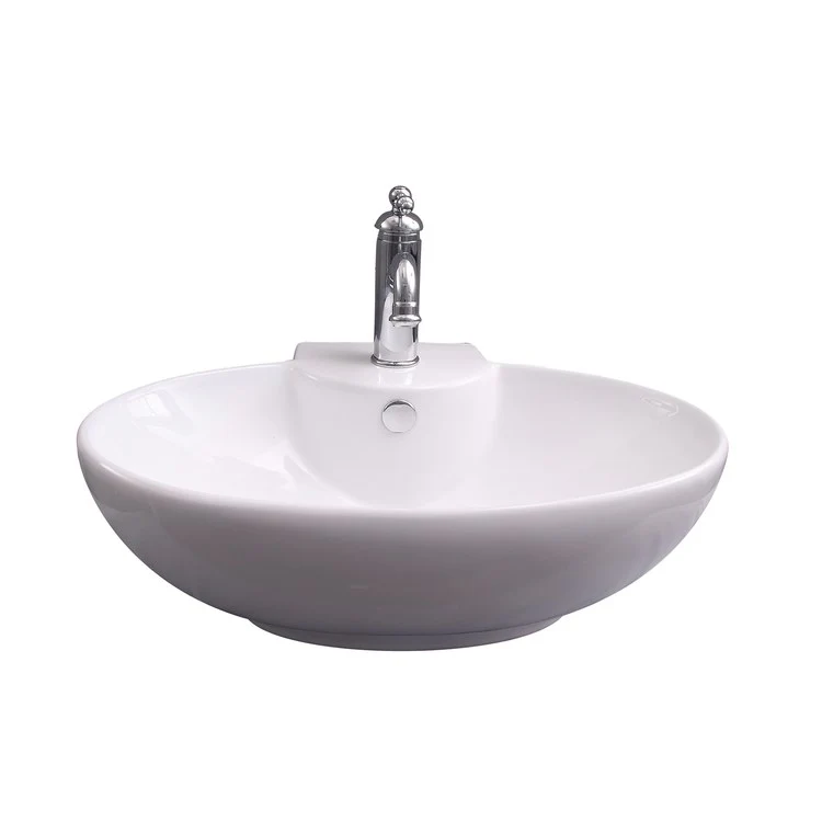 Lavatory Sink Boswell Wall Hung with Overflow 23 Inch Round White - Frankwebs