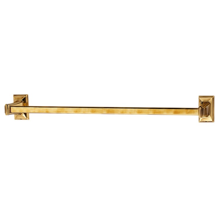 Towel Bar Geometric Bath 24 Inch Unlacquered Brass 3-1/4 Inch - Frankwebs