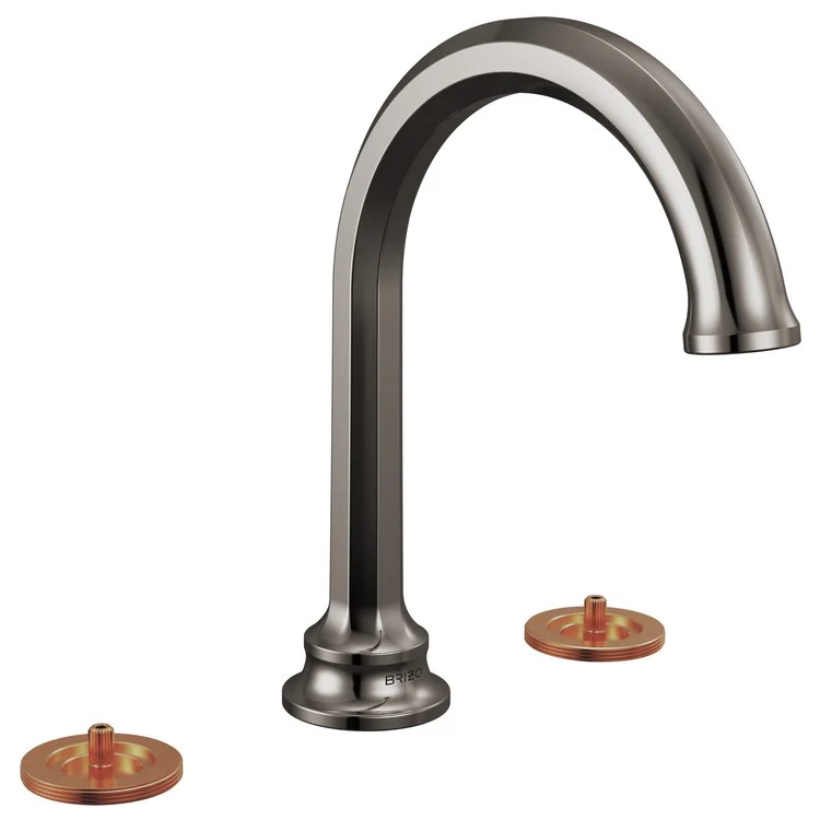 Lavatory Faucet Beauclere Deck Mount Widespread 6-16 Inch Spread Less Handle WaterSense Brilliance Black Onyx 1.2 Gallons per Minute Less Drain 3 Hole - Frankwebs