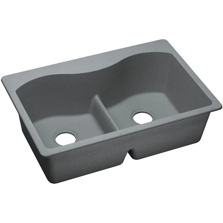 Kitchen Sink Quartz Classic 33 x 22 Inch Double Bowl Equal Putty Top Mount - Frankwebs