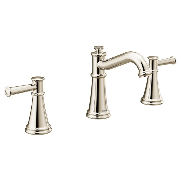 Lavatory Trim Belfield Widespread 2 Lever Polished Nickel WaterSense ADA 5-1/2 Inch Reach - Frankwebs