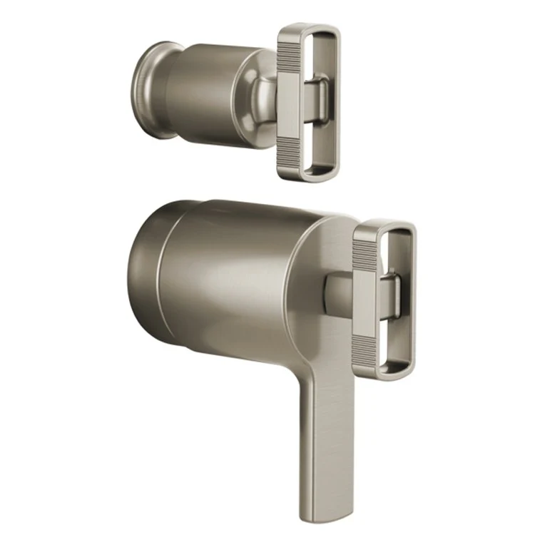 Handle Kit Kintsu Zinc 2 Knob Brilliance Luxe Nickel ADA for TempAssure Thermostatic Valve with Diverter Trim - Frankwebs