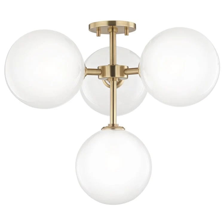 Ashleigh Four-Light LED Semi-Flush Mount Ceiling Fixture - Frankwebs