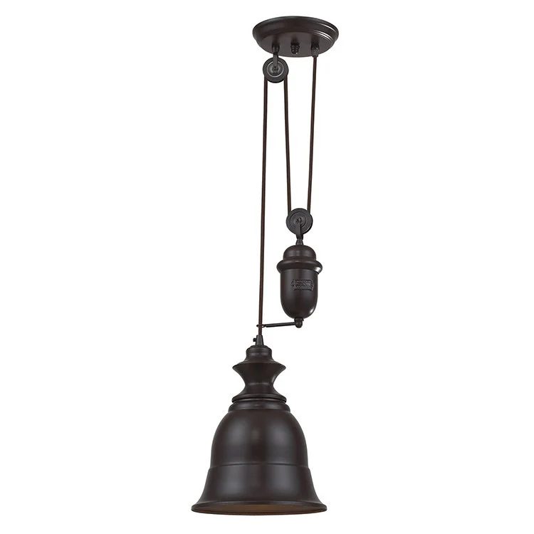 Farmhouse Single-Light Adjustable LED Pendant - Frankwebs