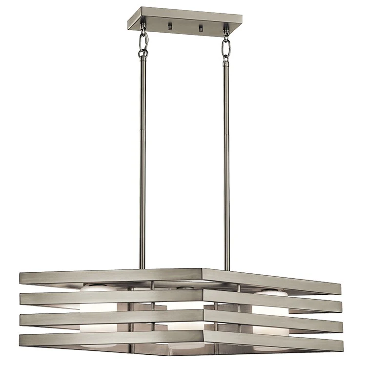 Realta Three-Light Halogen Linear Chandelier - Frankwebs
