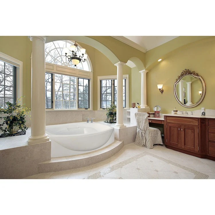 Soaking Tub Designer Collection Jessica 72 x 48 Inch Alcove Tub Only Center Bone Acrylic - Frankwebs