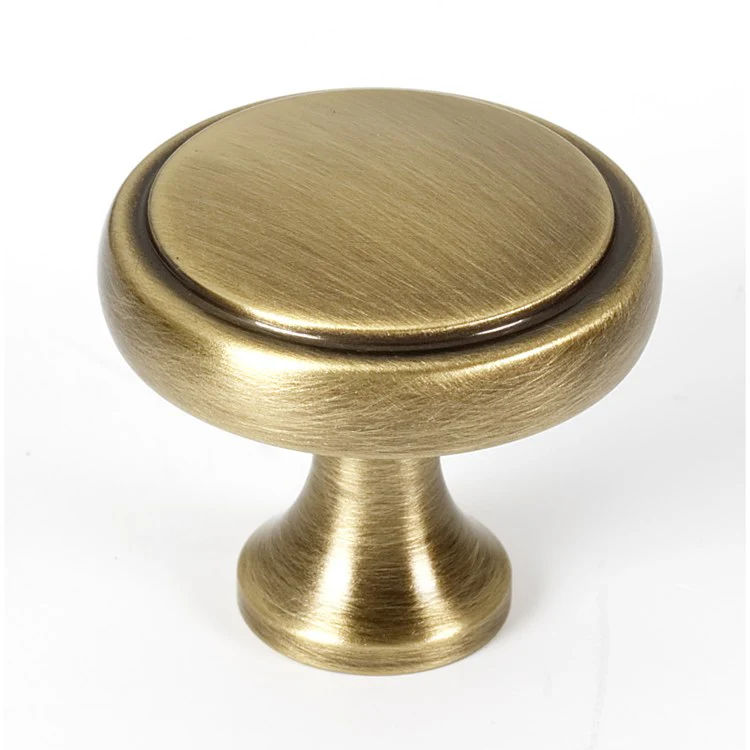 Knob Royale Round Antique English Brass 1-1/4 Inch 1-1/8 Inch 5/8 Inch - Frankwebs