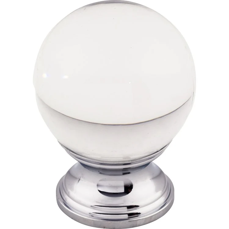 Knob Serene Clarity Clear Round for Decorative Hardware Brushed Satin Nickel Zinc Alloy 1-3/8 Inch 1-13/16 Inch - Frankwebs