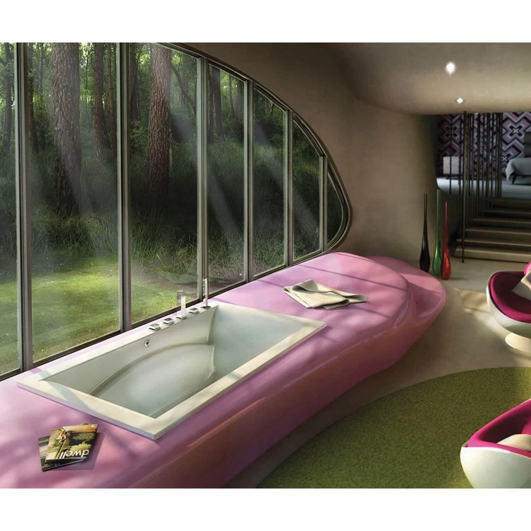 Tub Optik 72 x 36 x 23-1/2 Inch Undermount with Hydrofeel/Aerofeel Center White Acrylic - Frankwebs