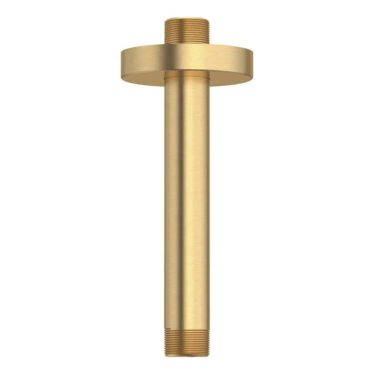 Shower Arm Universal Rain with Escutcheon Brushed Cool Sunrise 6 Inch 1/2 IN NPT Metal Ceiling Mount - Frankwebs