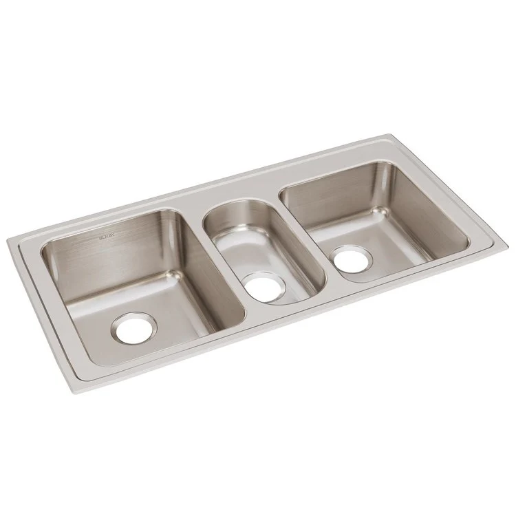 Kitchen Sink Lustertone Classic 43 x 22 Inch Triple Bowl Lustrous Satin Drop-In - Frankwebs