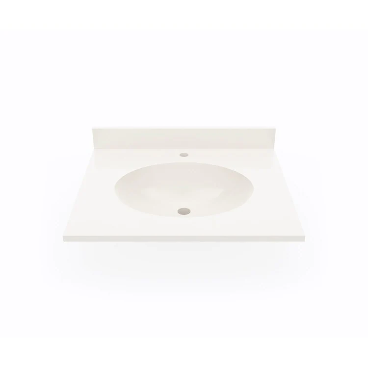Vanity Top Ellipse 31 x 19 Inch ADA Bisque Swanstone 3 Hole - Frankwebs