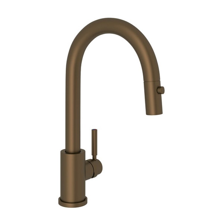 Bar Faucet Holborn 1 Lever English Gold Pull Down Spout 1.8 Gallons per Minute - Frankwebs