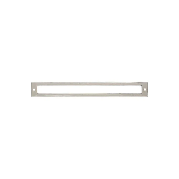 Pull Backplate Lynwood Hollin Rectangle Polished Nickel 8-13/16 Inch 2 Hole Zinc Alloy - Frankwebs