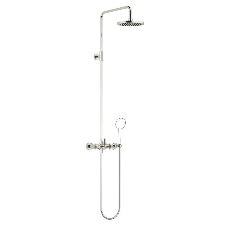 Shower Set TARA Exposed with Mixer Less Handshower 3 Cross/Lever Platinum 1.8 Gallons per Minute - Frankwebs