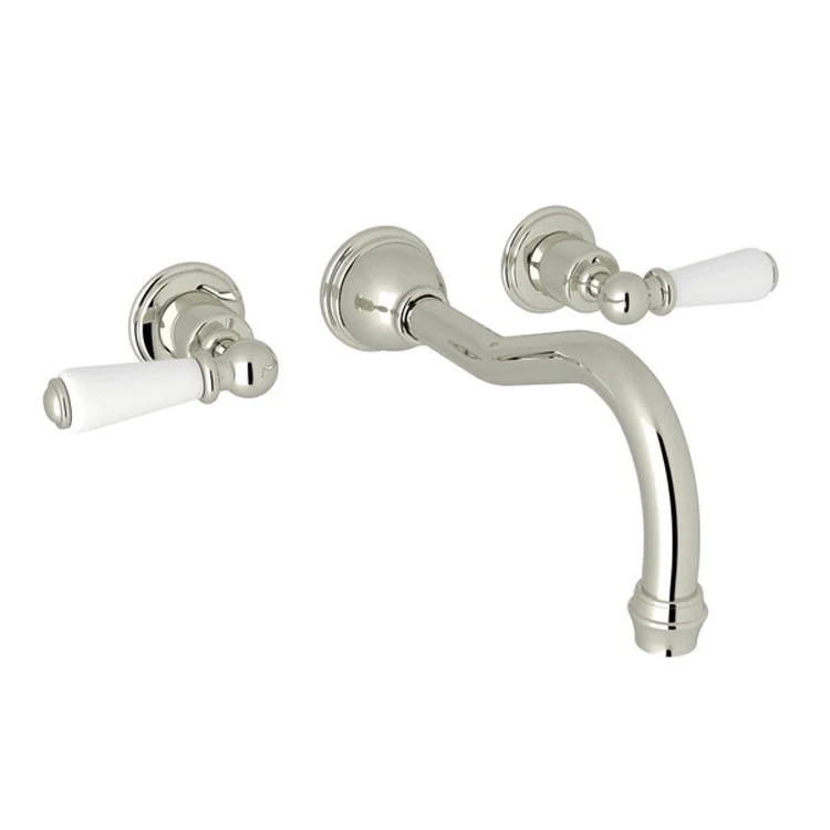 Tub Filler Edwardian Wall Mount 2 Lever Column Spout Polished Chrome - Frankwebs