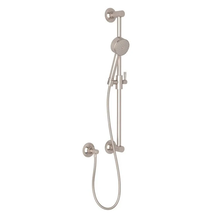 Handshower Set Graceline Satin Nickel 5 Function 1.8 Gallons per Minute 3-1/4 Inch 1-1/4 Inch 24 Inch - Frankwebs