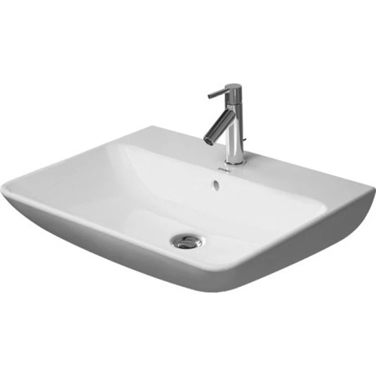 Lavatory Sink ME by Starck Wall Mount with Overflow 19-1/4 x 25-5/8 Inch 7-7/8 Inch Spread Rectangle White 3 Hole - Frankwebs