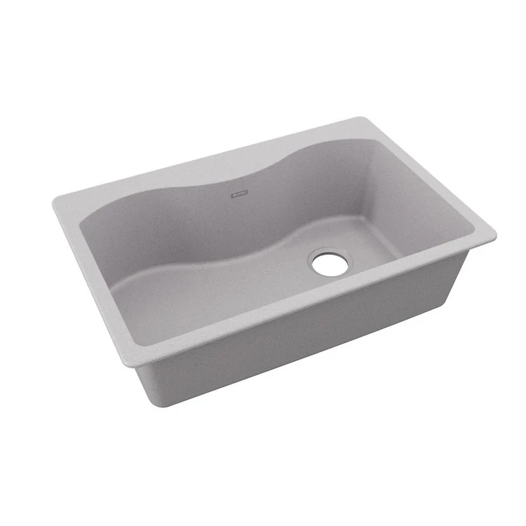 Kitchen Sink Quartz Classic 33 x 22 Inch Single Bowl Greystone Drop-In E-Granite 9-1/2 Inch - Frankwebs