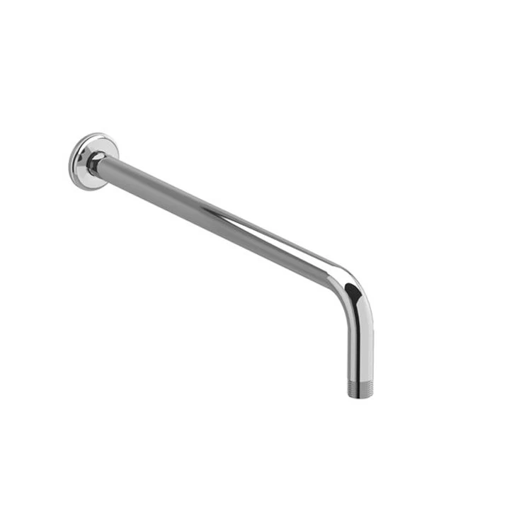 Shower Arm with Round Escutcheon and Momenti Flange Chrome 16 Inch 15-1/8 Inch 1/2 Inch Inlet MNPT Brass Wall Mount - Frankwebs