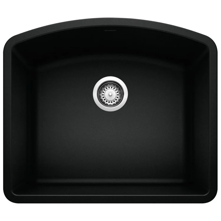 Kitchen Sink Diamond 24 x 21 Inch Single Bowl Single Coal Black Undermount - Frankwebs