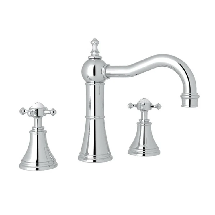 Lavatory Faucet Georgian Era 2 Cross Polished Chrome 1.2 Gallons per Minute Swivel Column Spout - Frankwebs