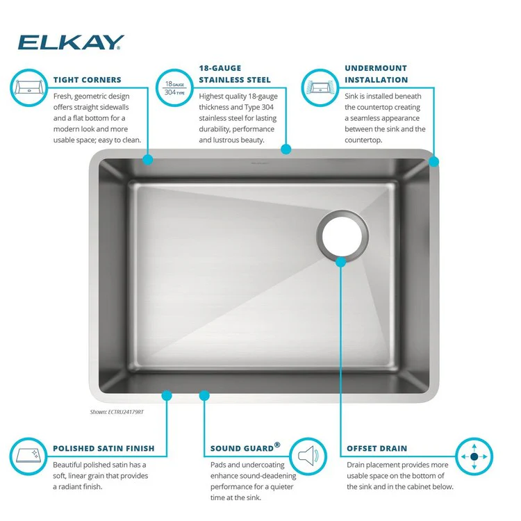 Kitchen Sink Crosstown 25.5 x 18.5 Inch Single Bowl Polished Satin Undermount - Frankwebs