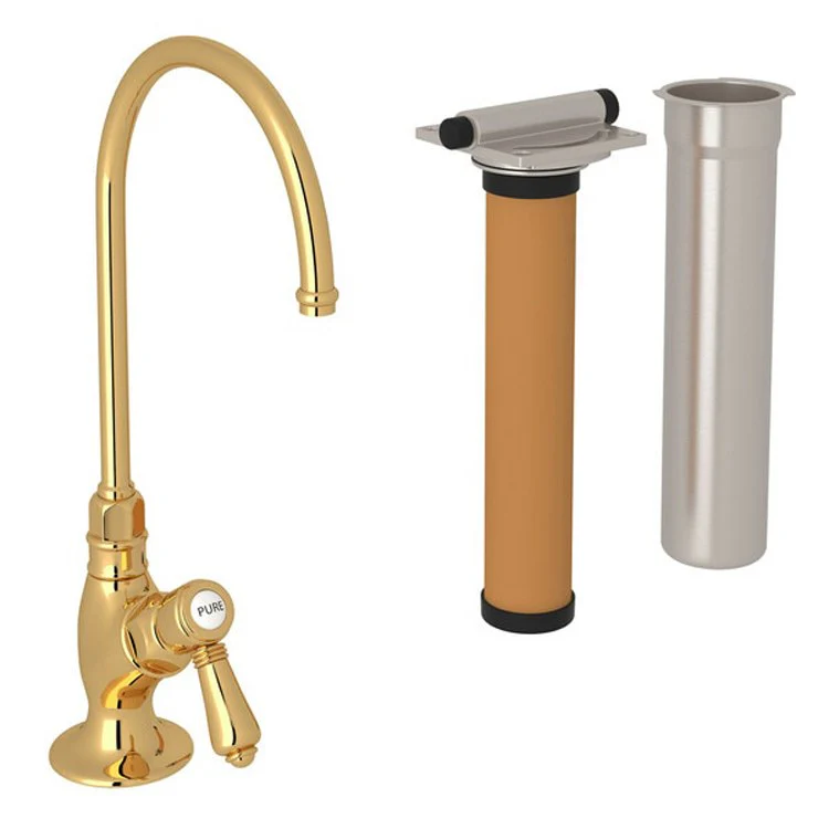 Faucet Kit San Julio Brass 1/4 Inch Filter Mini Metal Lever Italian Brass - Frankwebs
