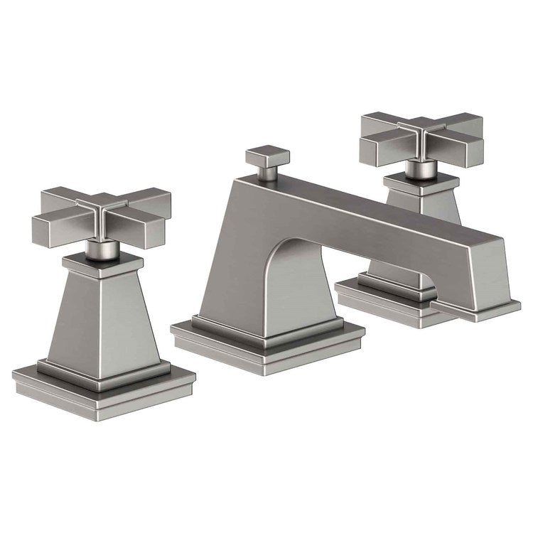 Lavatory Faucet Malvina Widespread 8 to 20 Inch Spread 2 Cross ADA Stainless Steel PVD 1.2 Gallons per Minute Brass Spout Height 2 Inch - Frankwebs