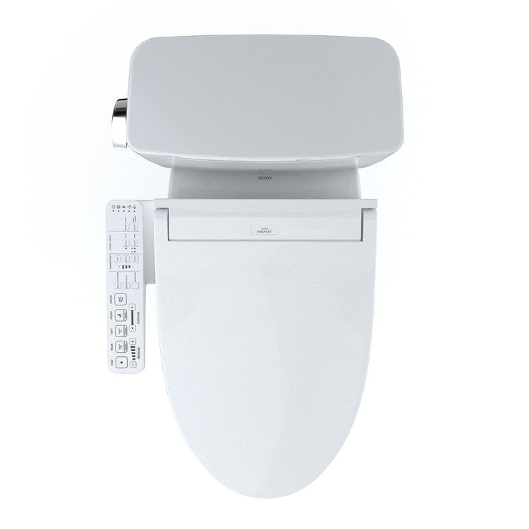 Toilet Drake 2 Pieces Universal Height Cotton Elongated ADA 30-1/8 Inch 1.6 Gallons per Flush Left Hand Chrome Washlet+ C2 - Frankwebs