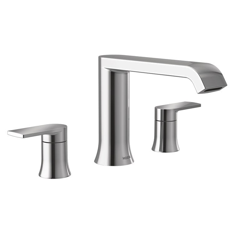Roman Tub Trim Genta 2 Lever Chrome ADA 10 Inch Spread - Frankwebs