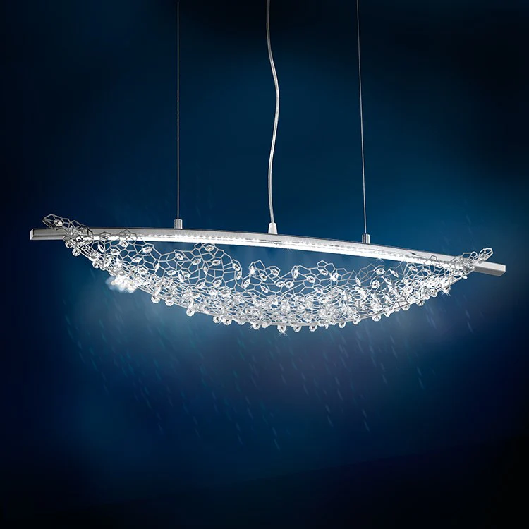 Amaca Two-Light Pendant with Clear Swarovski Crystals - Frankwebs