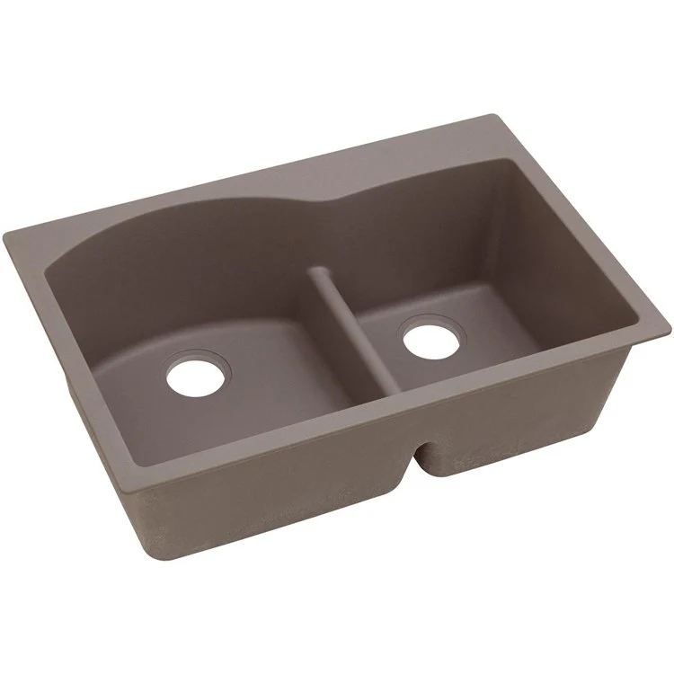 Kitchen Sink Quartz Classic 33 x 22 Inch Double Bowl Offset 60/40 with Aqua Divide Bisque Drop-In - Frankwebs