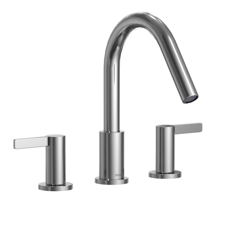 Roman Tub Trim GF with Handshower 2 Lever Polished Nickel ADA 8-11/16 Inch Reach - Frankwebs