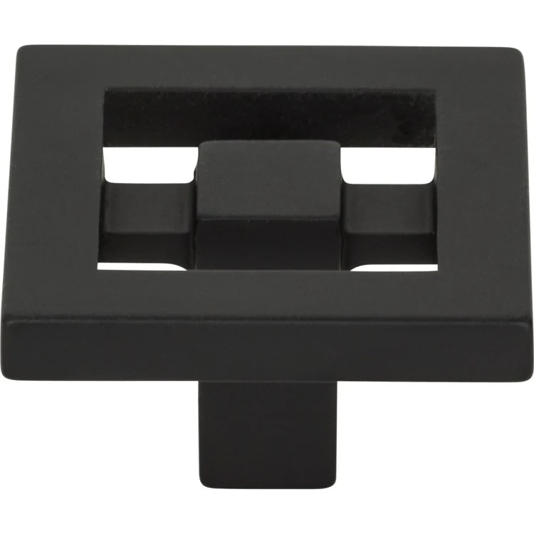 Knob Atlas Nobu Square Matte Black Zinc Alloy 1-3/8 Inch - Frankwebs