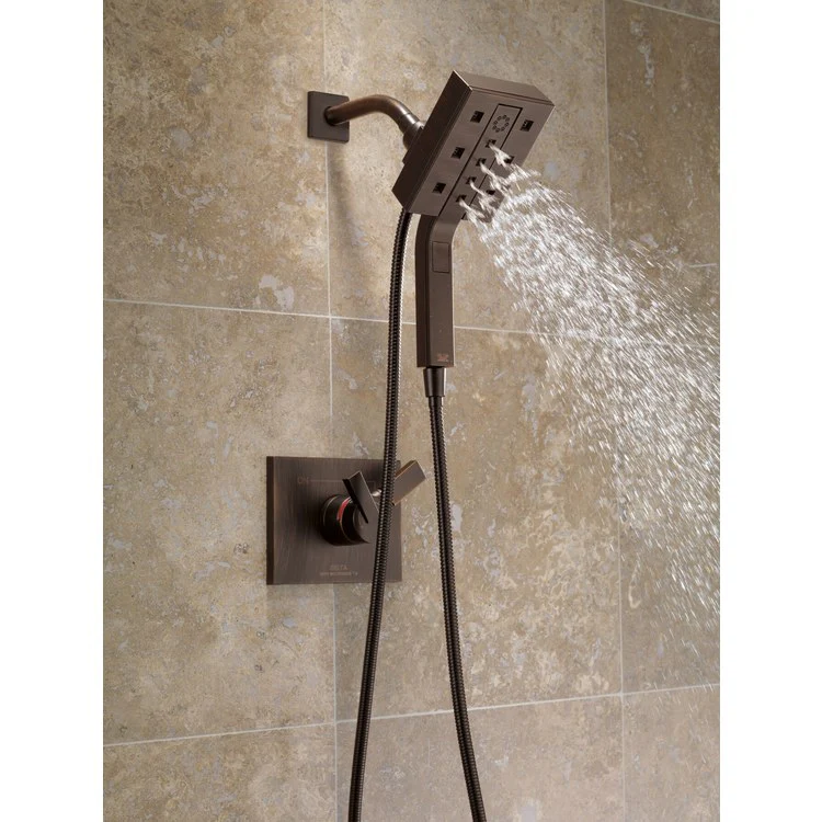 Contemporary H2Okinetic In2ition Two In One Four-Function Integrated Shower Head/Handshower - Frankwebs