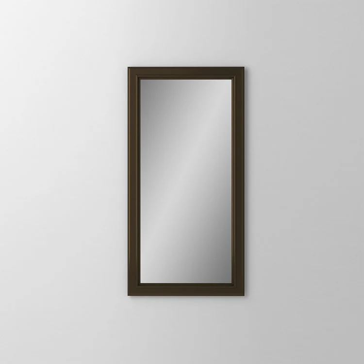Bathroom Mirror Main Line Bryn Mawr Frame Rectangular 24W x 40H Inch Brushed Black Wall Mount - Frankwebs