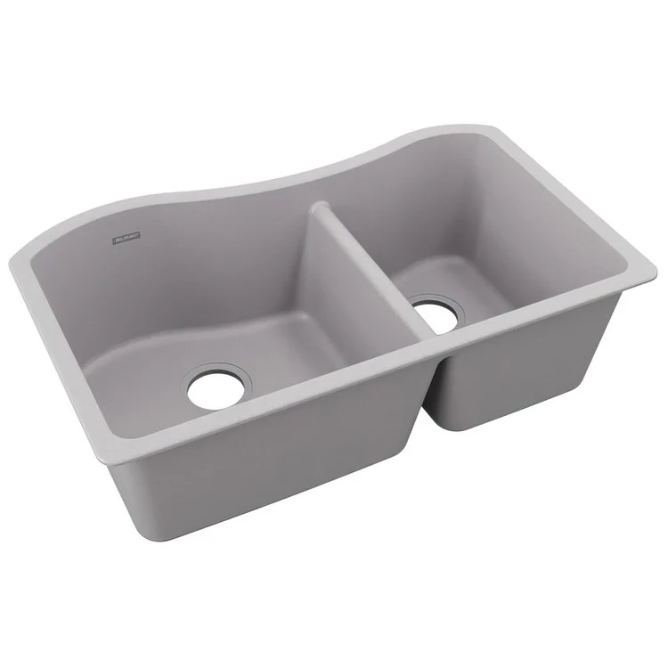 Kitchen Sink Quartz Classic 32.5 x 20 Inch Double Bowl 60/40 Greige Undermount - Frankwebs