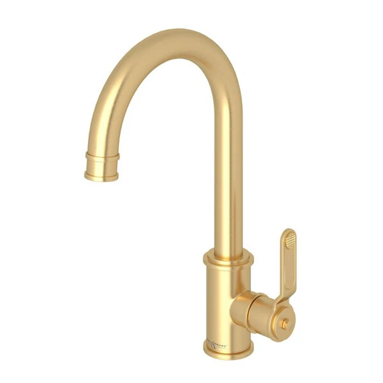 Bar Faucet Armstrong 1 Lever Satin English Gold High Neck Swivel Spout 1.8 Gallons per Minute - Frankwebs