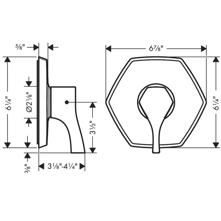 Pressure Balance Valve Trim Locarno 1 Lever Brushed Gold Optic ADA 5.44 Gallons per Minute - Frankwebs