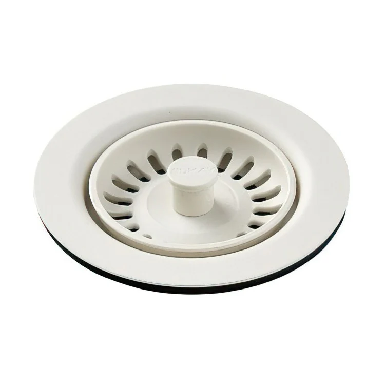 Drain Fitting with Removable Basket Strainer and Rubber Stopper 5 x 3 Inch Jubilee Polymer for Sinks with 3-1/2IN Drain Opening 4-1/2 Inch - Frankwebs
