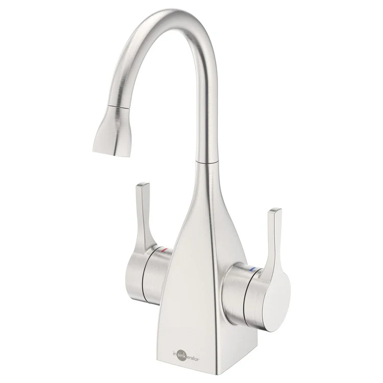 Water Dispenser Showroom Transitional 1020 Instant 2 Lever ADA Gooseneck Swivel 360 DEG Stainless Steel - Frankwebs