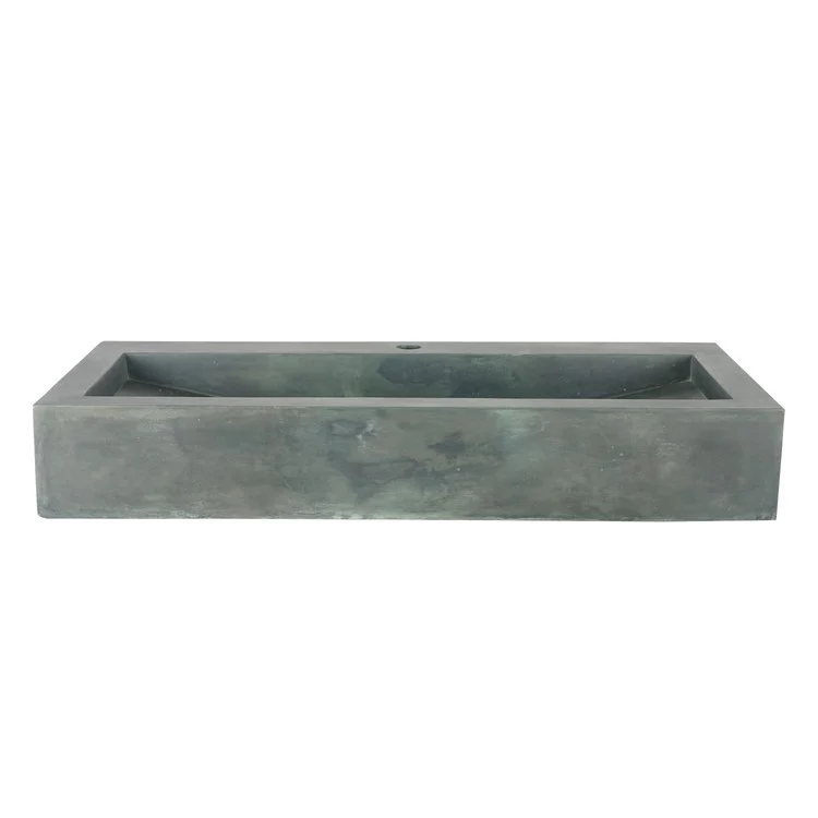 Vessel Gentry Above Counter Rectangle 35-1/2 Inch Vintage Brown Concrete - Frankwebs