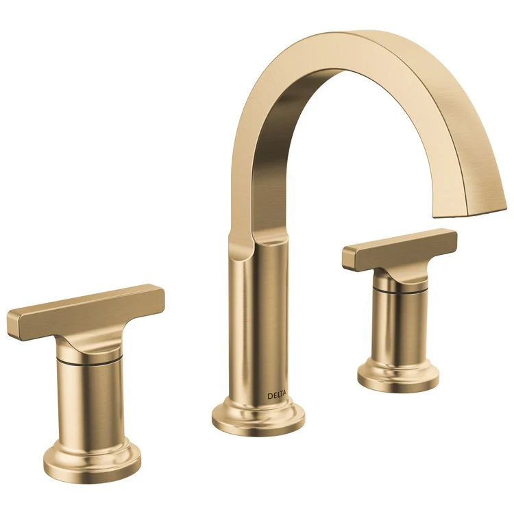 Lavatory Faucet Tetra Widespread 4-16 Inch Spread 2 Lever ADA WaterSense Lumicoat Champagne Bronze 1.2 Gallons per Minute - Frankwebs