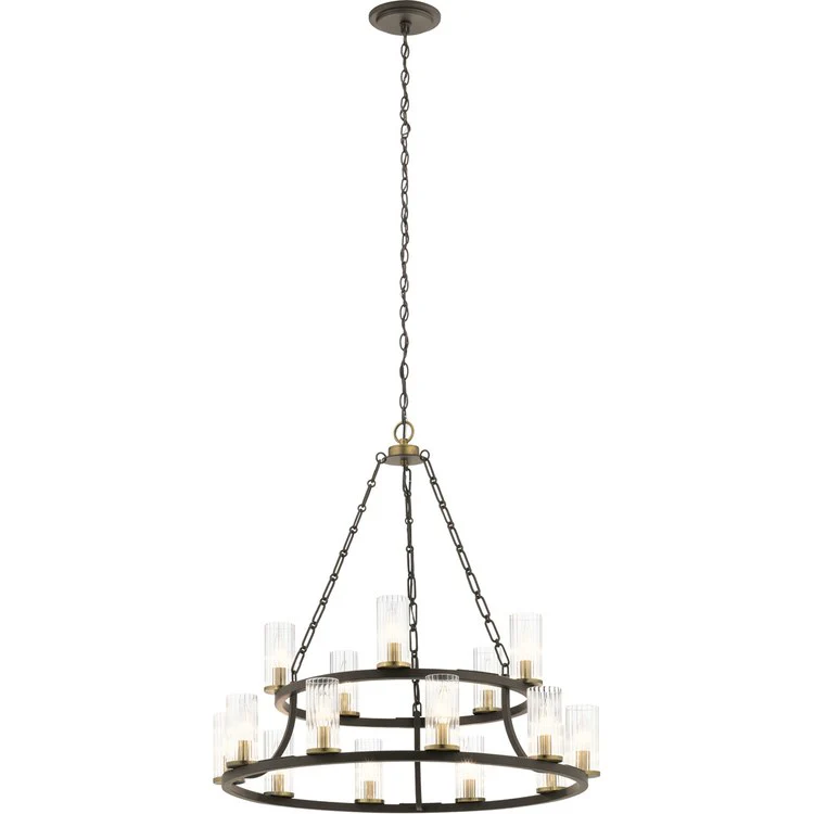 Mathias Fifteen-Light Two-Tier Chandelier - Frankwebs